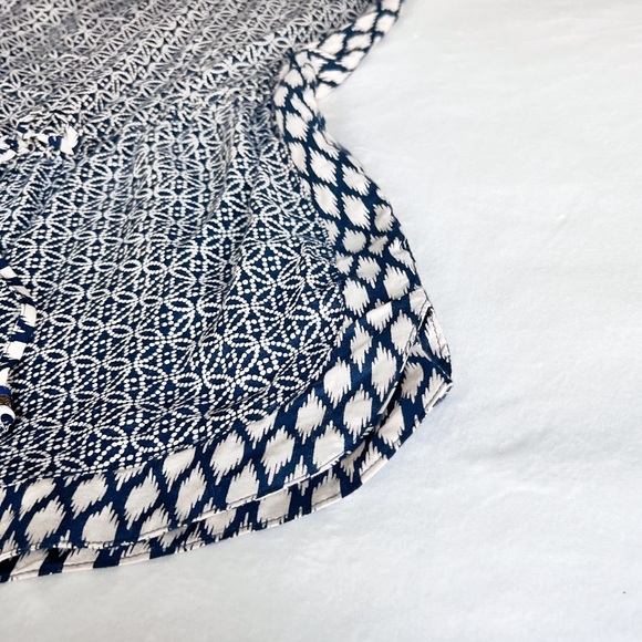 SOLD. ANGIE Medium Blue Boho Strapless Romper - Picture 3 of 13